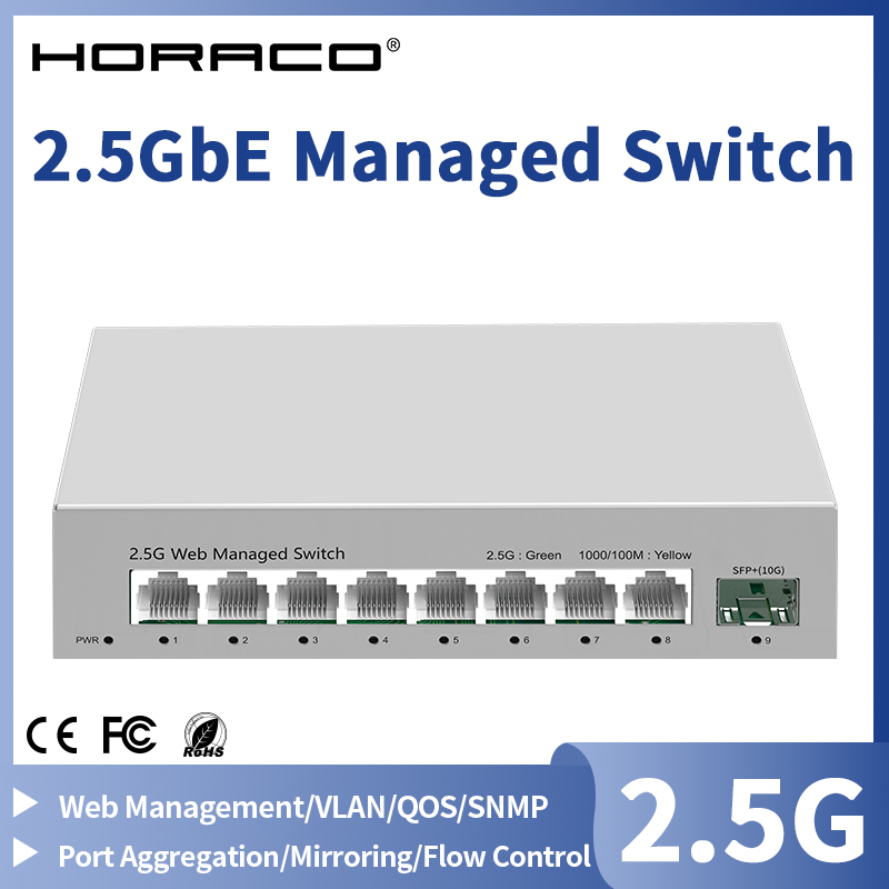 Sfp+ 10G Managed Switch 8 Port - Switch gestito da 2,5 GbE Switcher