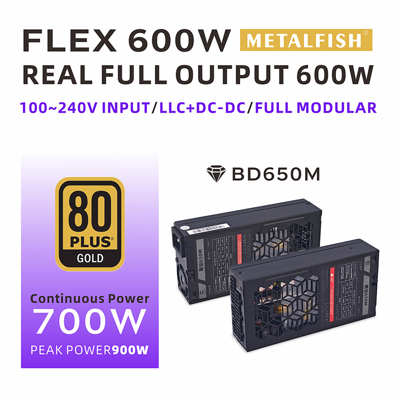 Atx Power Supply 1U Flex 500W - METALFISH Flex 600W Alimentatore modulare Piccolo