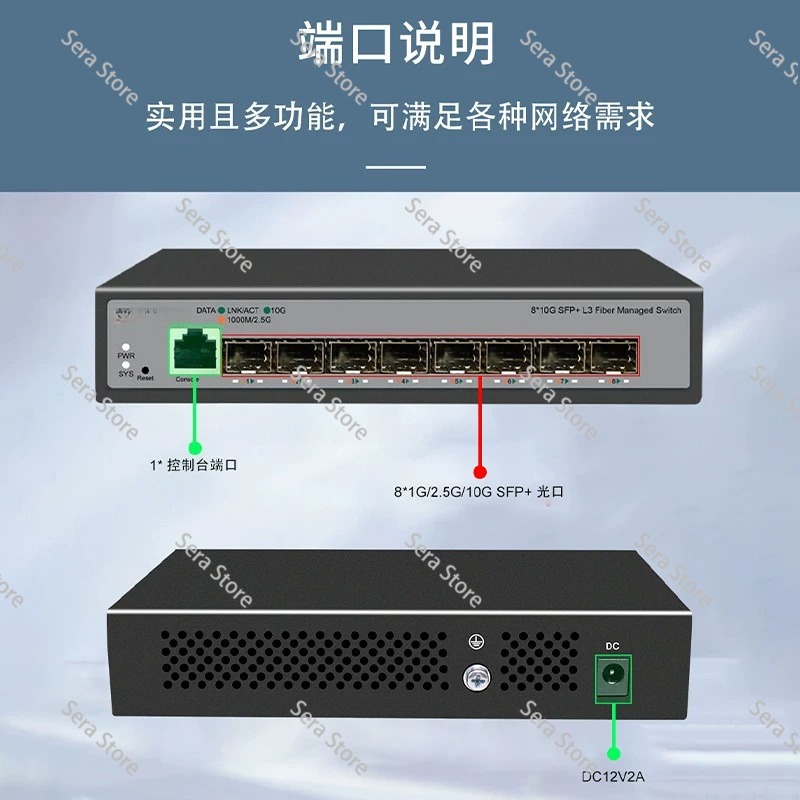 Sfp+ 10G Managed Switch 8 Port - Switch Ethernet Full 10 Gigabit a