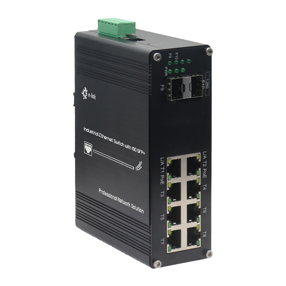 Managed Gigabit Poe Switch 8 Port 802.3At - Switch industriale in fibra Gigabit PoE