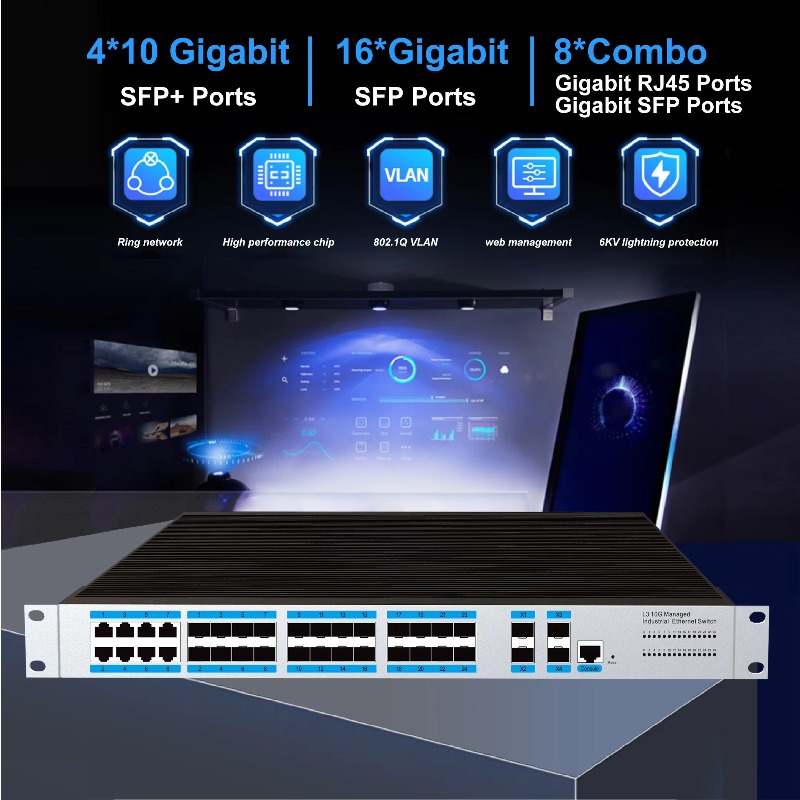 Switch Ethernet Industriale Ge - Sfp+ 10G Managed Switch 8 Port recensione e prezzo