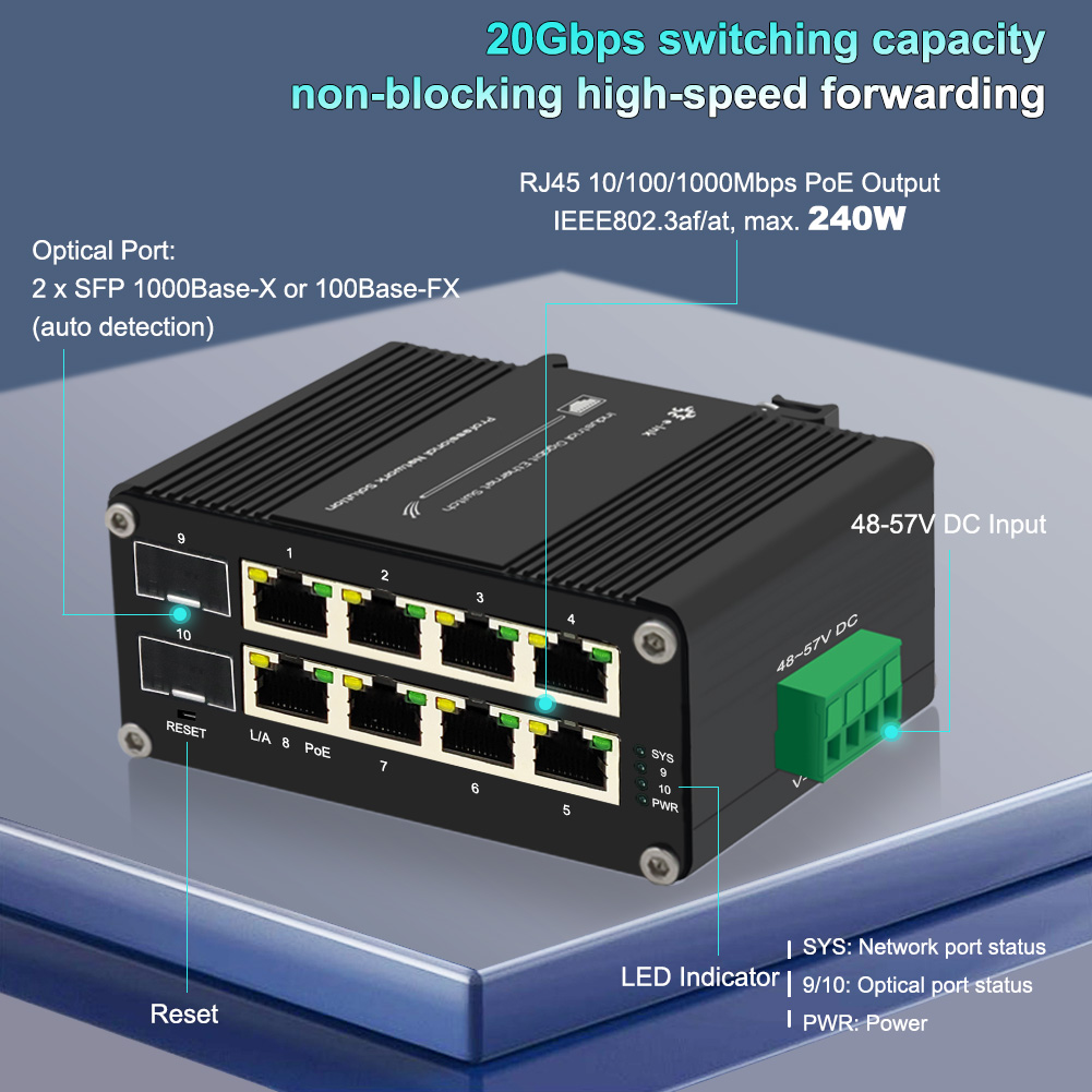 Switch PoE gestito 8 porte 10/ - Managed Gigabit Poe Switch 8 Port 802.3At recensione e prezzo