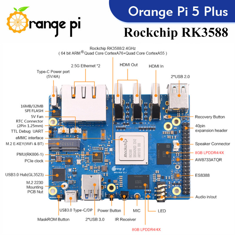 Orange Pi 5 Plus Computer a Sc - Orange Pi 5 Plus 32Gb recensione e prezzo