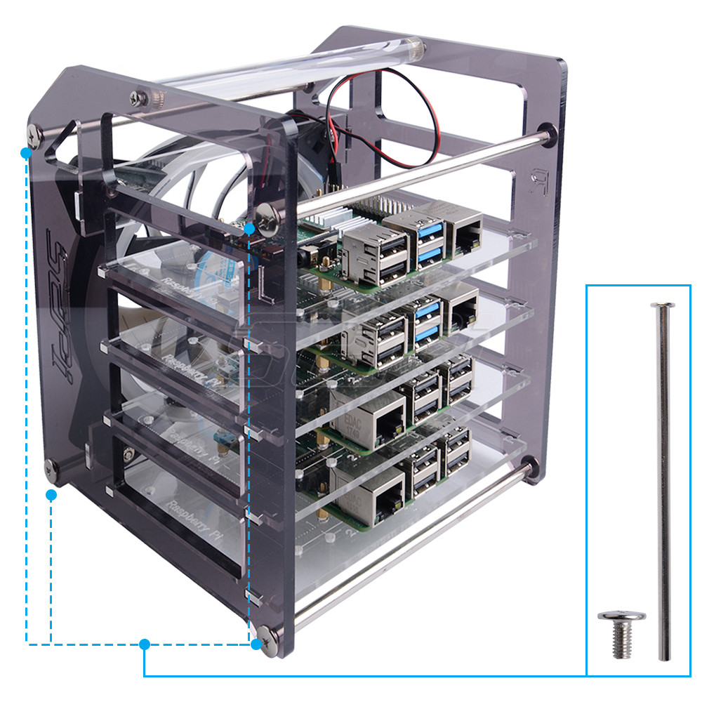 52Pi Rack Tower Custodia in cl - Deskpi Super6C recensione e prezzo