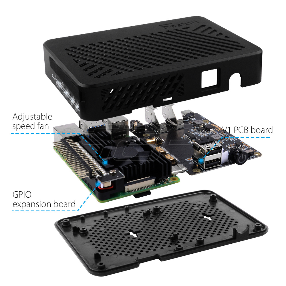 52Pi Raspberry Pi 4 modello B  - Deskpi Super6C recensione e prezzo